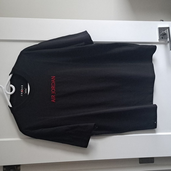 Jordan Tee - Size Large, Black shirt with Red Air Jordan Wordmark stitching - Picture 2 of 4